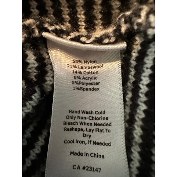 T by Talbots Women's XL Striped Cowl Neck Sweater - Picture 7 of 7